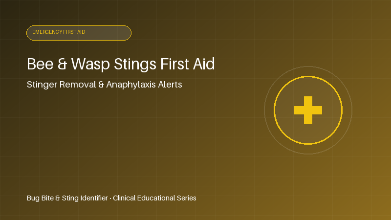Bee and wasp stings: first aid and warning signs
